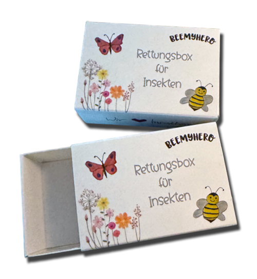 Bild Insektenrettungsbox Art. 100 mit Werbeaufdruck