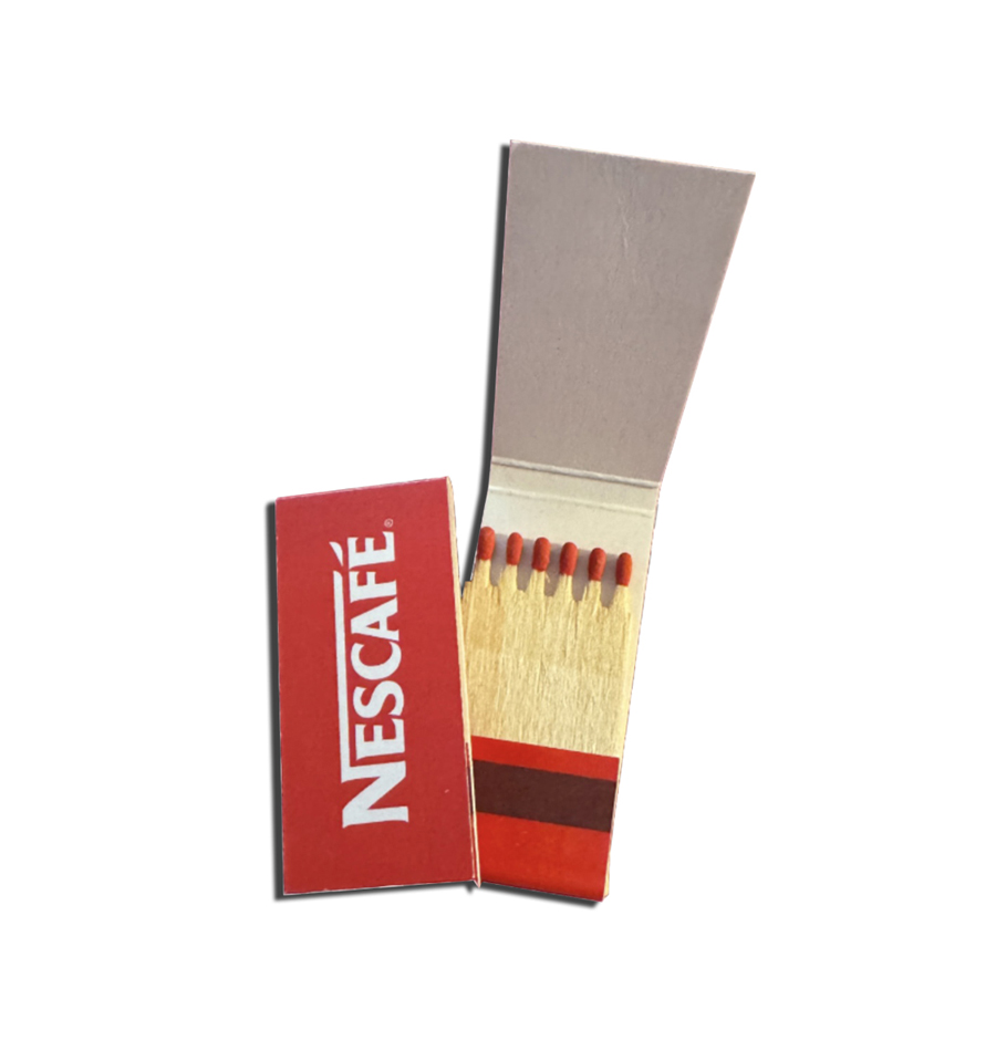 Bild Streichholzbriefchen Art. 109 mit Werbeaufdruck