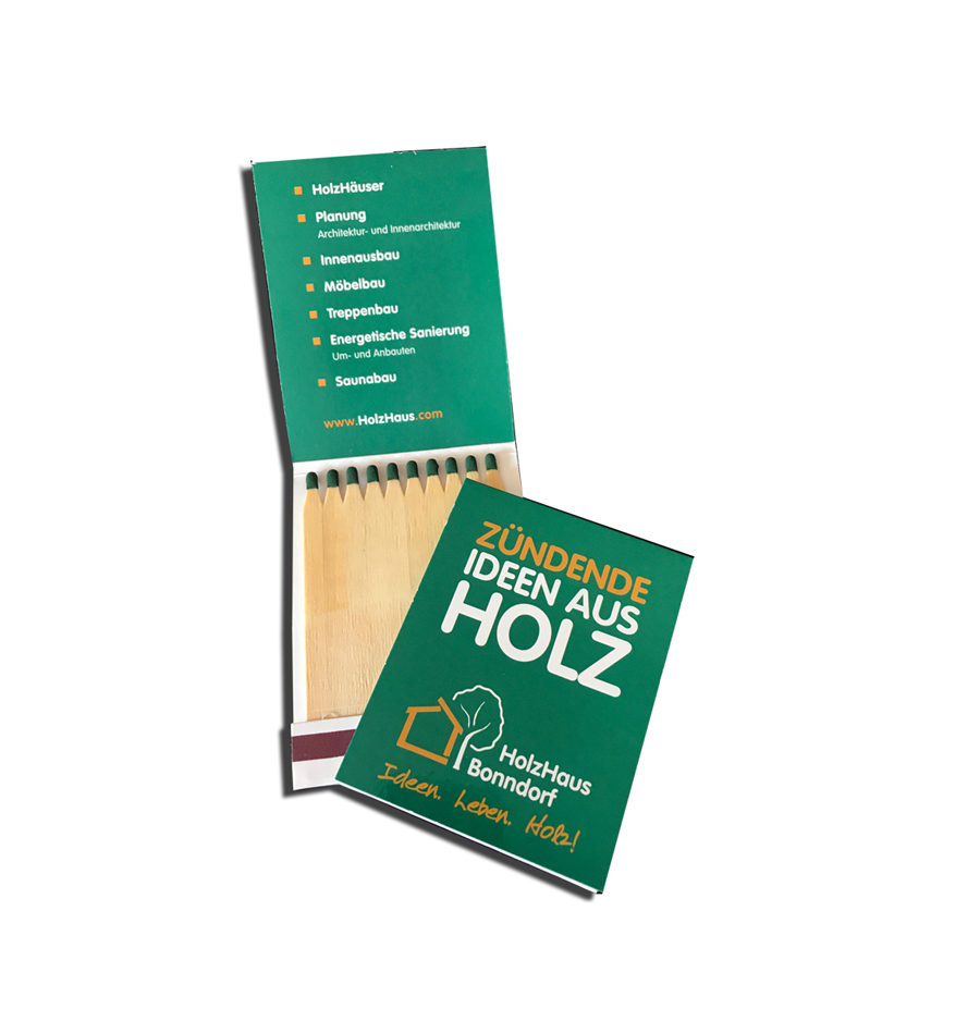 Bild Art.-140 Streichhoelzer Briefchen bedrucken