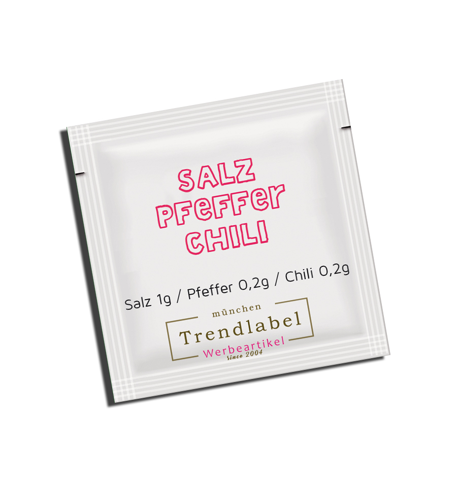 Bild Art.514 Salz Pfeffer Chili Tuetchen bedrucken