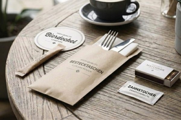 Bedruckte Gastro-Werbeartikel: Warum Zuckertütchen, Bierdeckel und Servietten perfekte Werbung für Restaurants sind