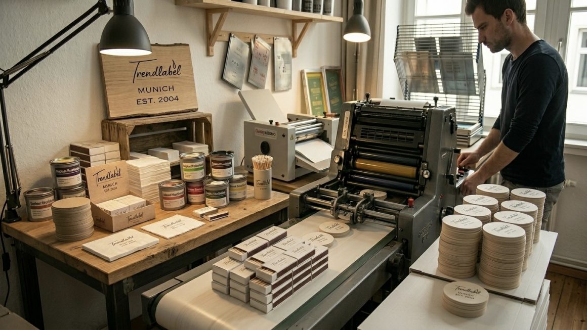 Bild Streichhoelzer Servietten Partypicker Untersetzer mit Logo bedrucken