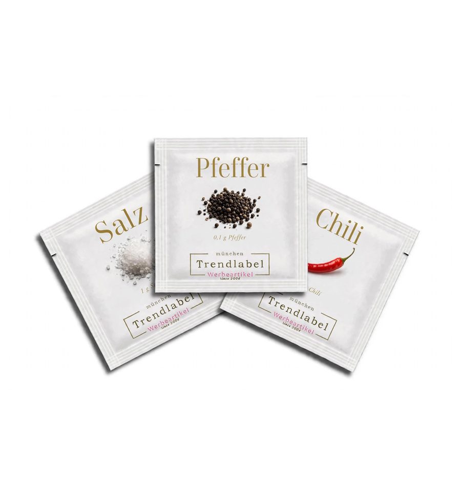 Bild Art.514 Salz Pfeffer Chili Tuetchen bedrucken